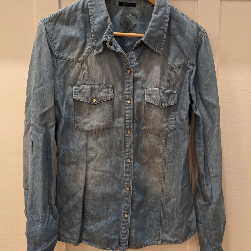 Ikks Light Blue Denim Shirt